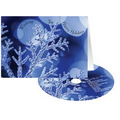 Blue Snowflake Holiday Greeting Card w/ Matching CD